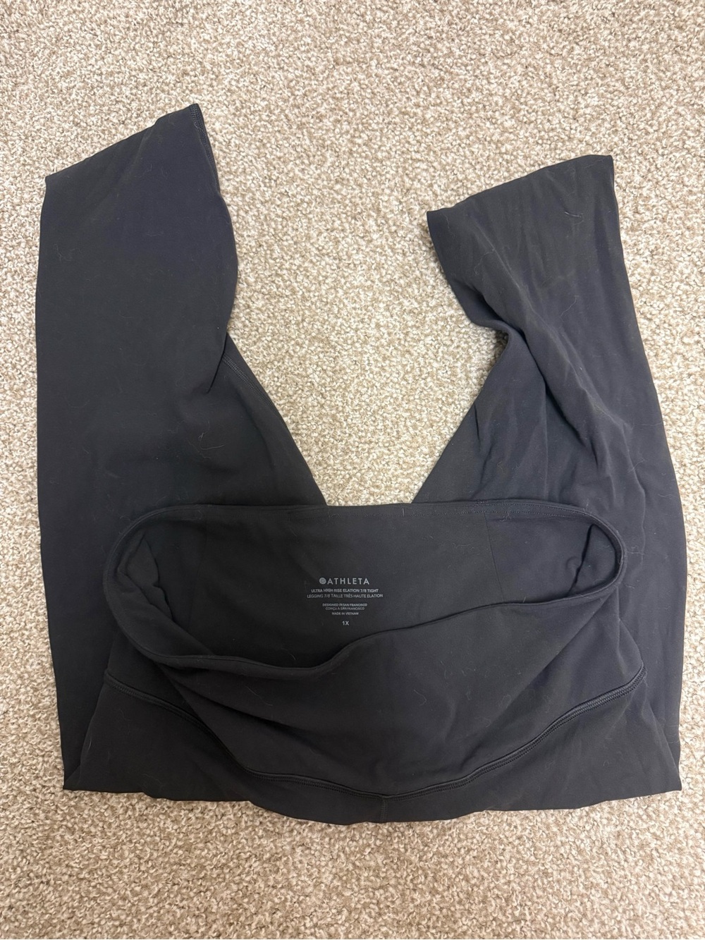 Athleta Black High-Rise Elation 7/8 Leggings
